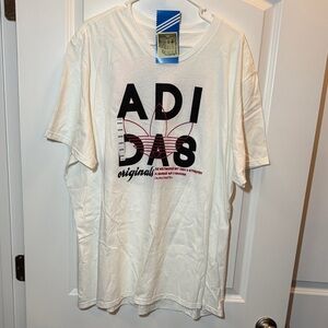 Adidas Originals White Graphic Tee 3XL